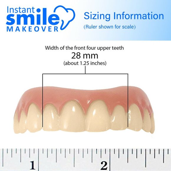 2-Pack of Natural Shade Instant Smile Makeover Comfort Flex Fit Top Upper Veneer - Picture 3 of 6